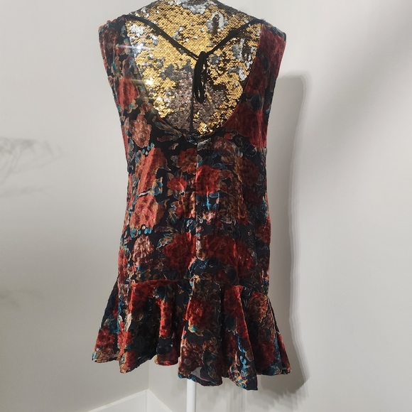 Free People Floral Velvet Dress - Picture 4 of 7